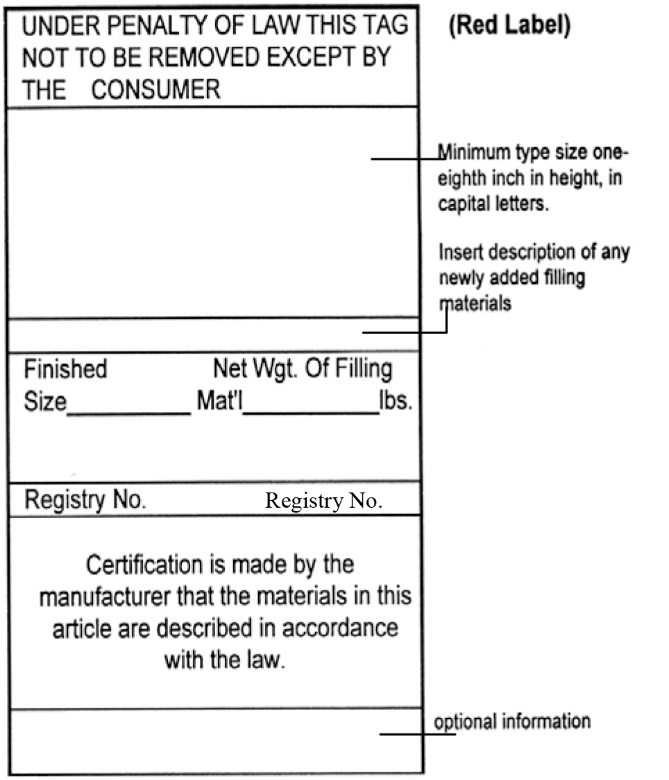 California Furniture Law Labels | Print San Diego